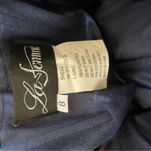 La Femme Royal Blue Sequin Evening Gown | Spaghetti Strap Slit Dress - Picture 4 of 4